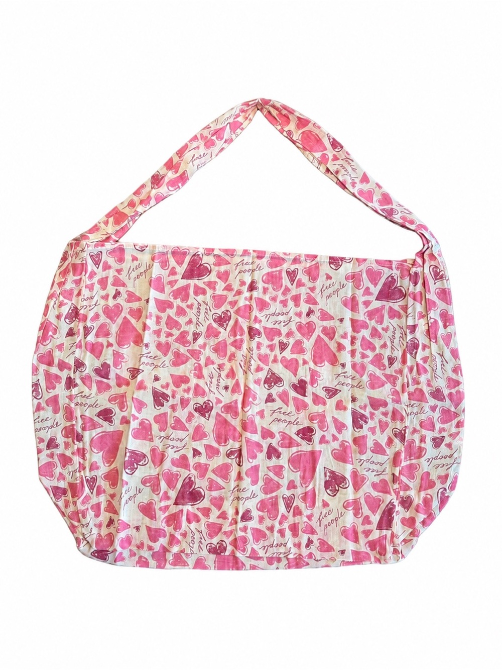 NEW RARE Free People Limited Edition Valentine Heart Print XL Tote Bag